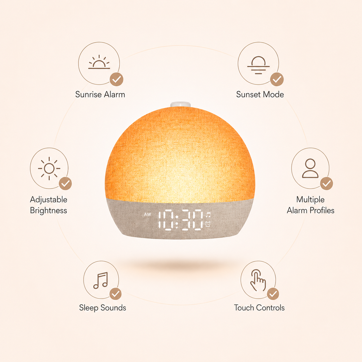MorningGlow™ Sunrise Alarm Lamp