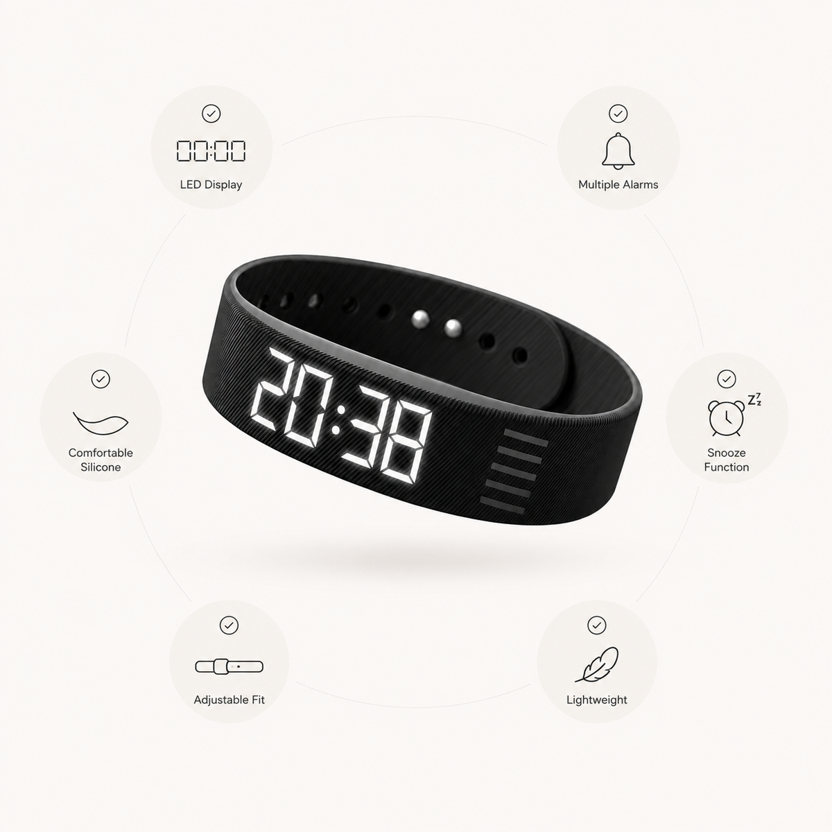 SilentRise™ Vibration Alarm Band